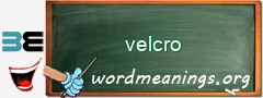 WordMeaning blackboard for velcro